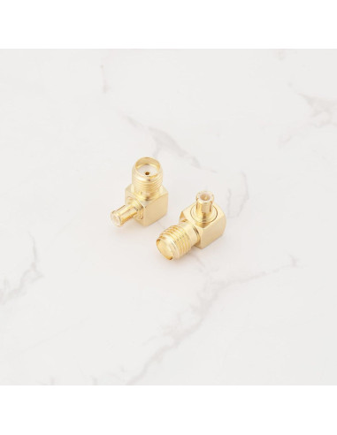 Adaptador SMA hembra a MCX macho 90 - 2 Pcs - Micro Traders