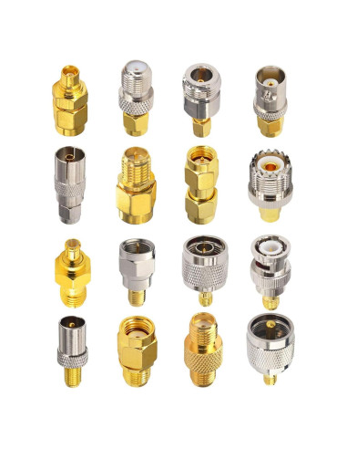 Juego de Adaptadores SMA 16PCS X~wind Conectores Coaxiales