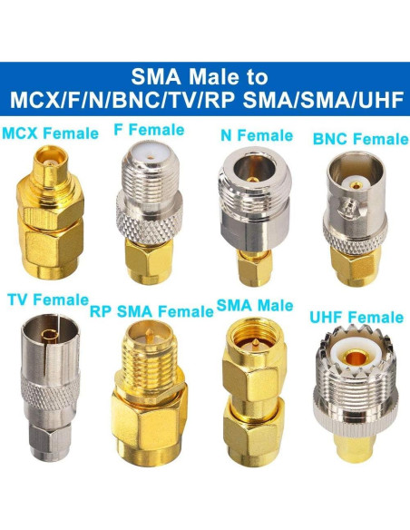 Juego de Adaptadores SMA 16PCS X~wind Conectores Coaxiales