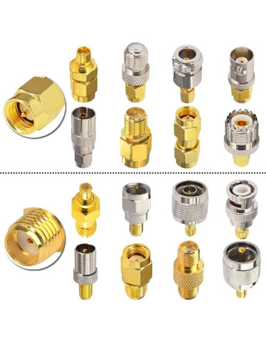 Juego de Adaptadores SMA 16PCS X~wind Conectores Coaxiales