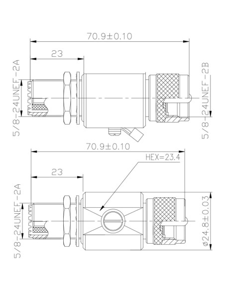 Protector de Sobretensión UHF Come-buy PL-259 a SO239 50W Protector de Sobretensión UHF Come-buy PL-259 a SO239 50W