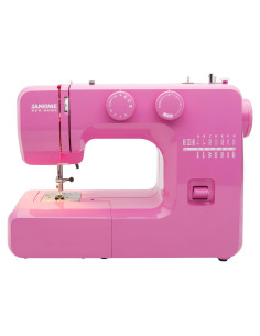 Máquina de Coser Janome Sorbete Rosa 15 Puntos Estructura Metal