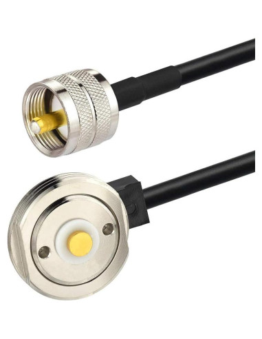 Cable Coaxial NMO a PL259 UHF 5 Metros Eightwood RG58