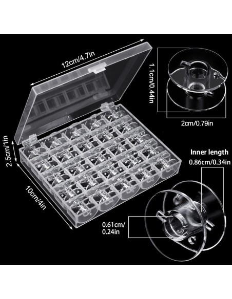 50 Bobinas de Plástico para Máquina de Coser Joyberg - Estándar