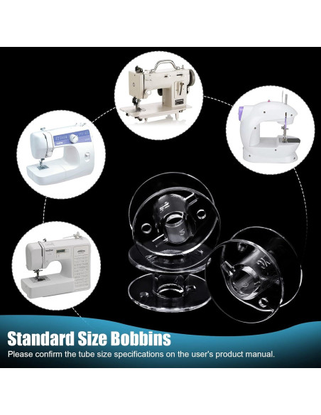 50 Bobinas de Plástico para Máquina de Coser Joyberg - Estándar