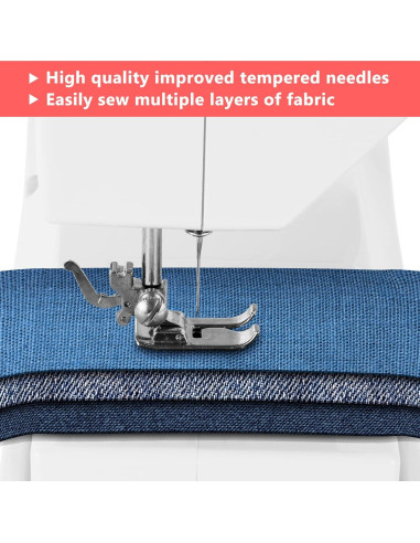 Máquina de Coser BUXFMHT 725 Portátil 12 Puntadas Doble Velocidad