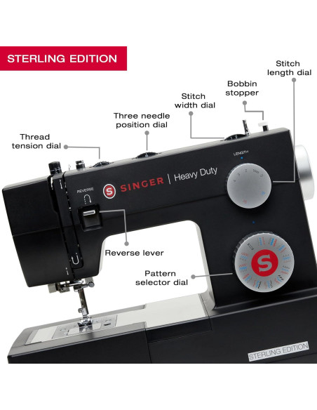 Máquina de Coser SINGER 4432 Pesada con 110 Puntadas y Accesorios Máquina de Coser SINGER 4432 Pesada con 110 Puntadas y Accesorios