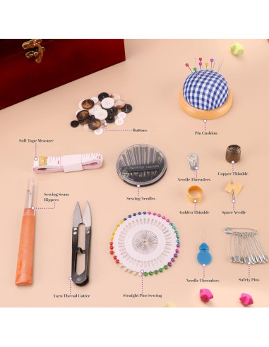 Máquina de Coser Portátil Ausarox Blanca con 153 Piezas