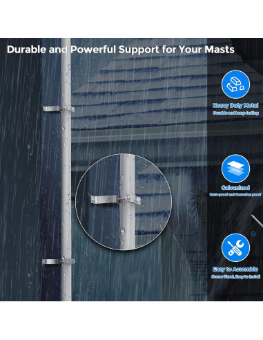 Soporte de Pared para Antena de TV Levendor - 2 Piezas Ajustable