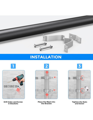 Soporte de Pared para Antena de TV Levendor - 2 Piezas Ajustable