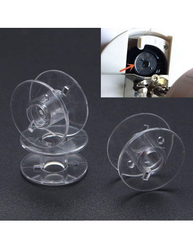 30 Bobinas de Plástico SA156 para Máquina de Coser Brother