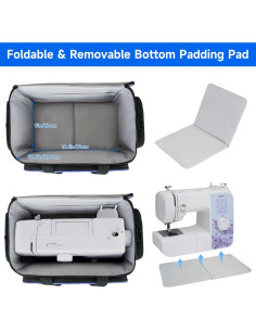 Funda para Máquina de Coser Universal con Ruedas - Negra 2