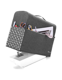 Funda para máquina de coser Yarwo gris con flecha 43x20x33cm