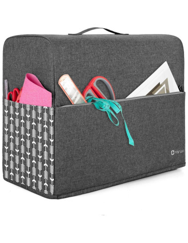 Funda para máquina de coser Yarwo gris con flecha 43x20x33cm
