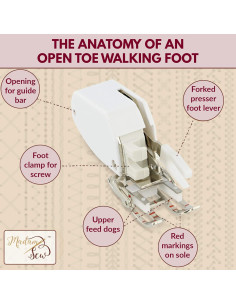 Pieza de Caminadora de Punta Abierta Madam Sew para Coser 2