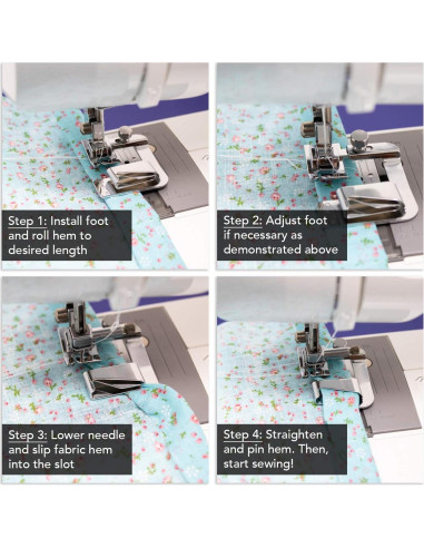 Juego de Prensatelas de Dobladillo Enrollado Kraftex - 6 Tamaños