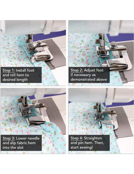 Juego de Prensatelas de Dobladillo Enrollado Kraftex - 6 Tamaños