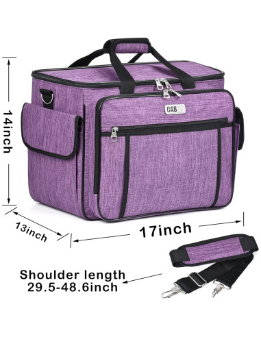 Funda de Transporte para Máquina de Coser CAB55 - Acolchada, Púrpura
