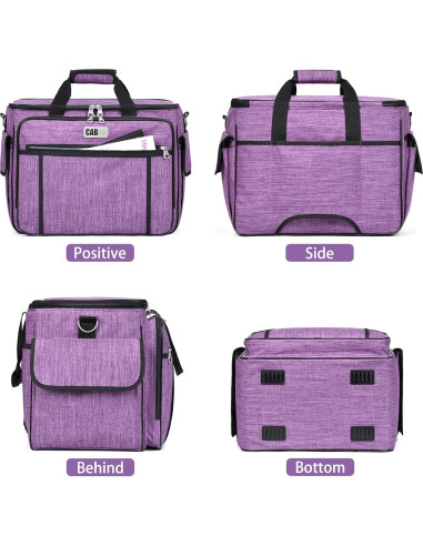 Funda de Transporte para Máquina de Coser CAB55 - Acolchada, Púrpura