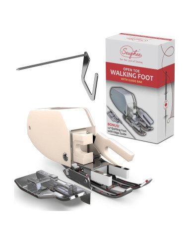 Pie de Cama Abierto Sewphee + Pie de Acolchado 6 mm - Compatible con Máquinas de Coser