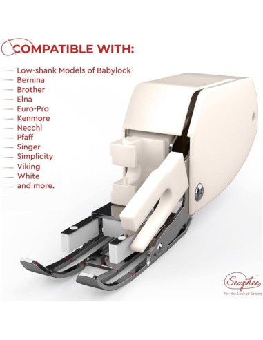 Pie de Cama Abierto Sewphee + Pie de Acolchado 6 mm - Compatible con Máquinas de Coser