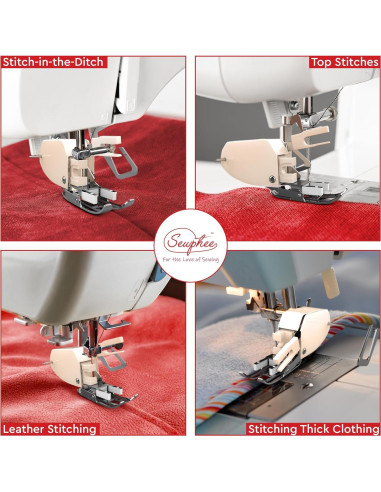 Pie de Cama Abierto Sewphee + Pie de Acolchado 6 mm - Compatible con Máquinas de Coser