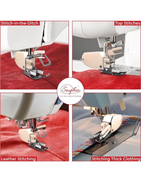 Pie de Cama Abierto Sewphee + Pie de Acolchado 6 mm - Compatible con Máquinas de Coser
