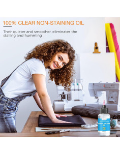 Aceite de Máquina de Coser OAIEGSD 29.57 ml con Aplicador y Cepillo 2