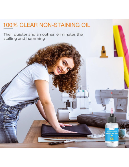 Aceite de Máquina de Coser OAIEGSD 29.57 ml con Aplicador y Cepillo