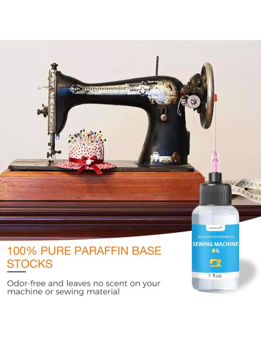 Aceite de Máquina de Coser OAIEGSD 29.57 ml con Aplicador y Cepillo