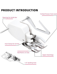 Pie de máquina de coser Brother HM1008 con guía abierta 81g 2