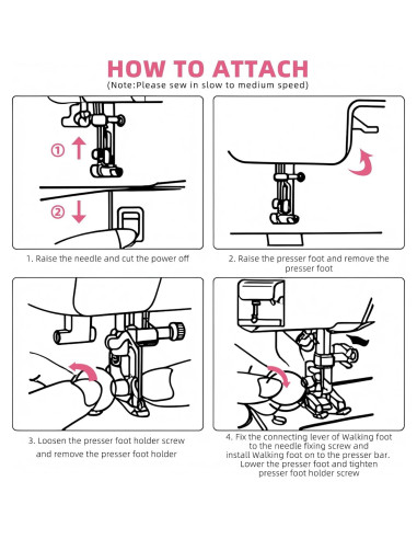 Pie de máquina de coser Brother HM1008 con guía abierta 81g
