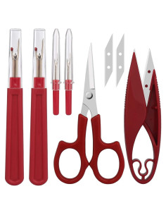 Kit de Herramientas de Costura CampTek: Desbarbadores y Tijeras