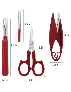 Kit de Herramientas de Costura CampTek: Desbarbadores y Tijeras 2