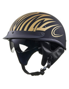 Casco Abierto ILM 210V Dorado Mediano para Motocicleta