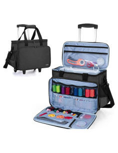 Funda para Máquina de Coser LUXJA con Carro Desmontable - Negro