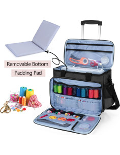 Funda para Máquina de Coser LUXJA con Carro Desmontable - Negro 2