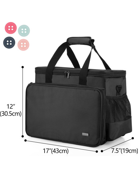 Funda para Máquina de Coser LUXJA con Carro Desmontable - Negro