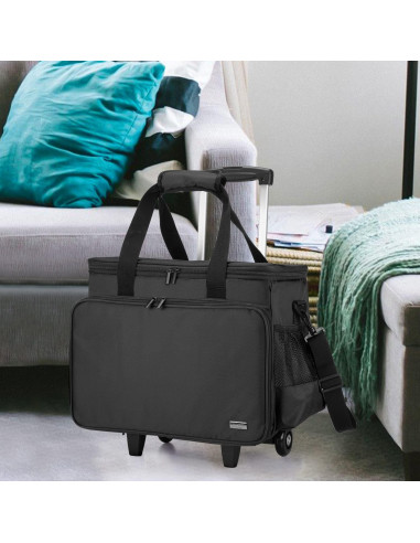 Funda para Máquina de Coser LUXJA con Carro Desmontable - Negro