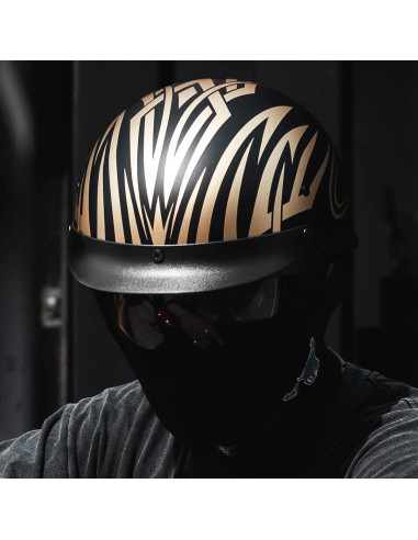 Casco Abierto ILM 210V Dorado Mediano para Motocicleta