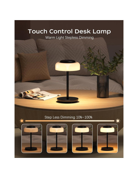 Lámpara de Mesa LED Inalámbrica Qimh 5000mAh Control Táctil