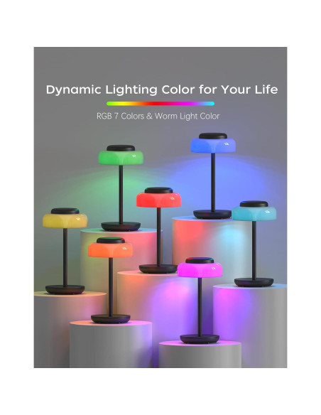 Lámpara de Mesa LED Inalámbrica Qimh 5000mAh Control Táctil