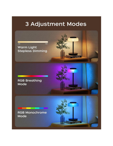 Lámpara de Mesa LED Inalámbrica Qimh 5000mAh Control Táctil