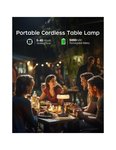 Lámpara de Mesa LED Inalámbrica Qimh 5000mAh Control Táctil