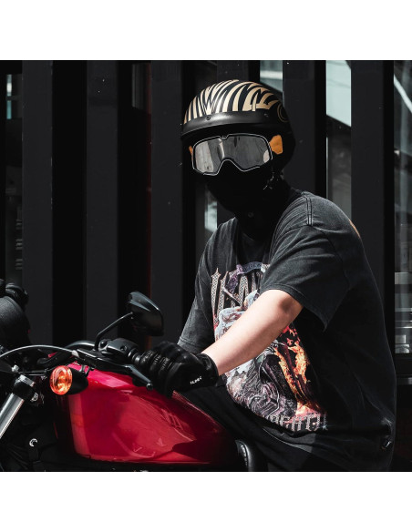 Casco Abierto ILM 210V Dorado Mediano para Motocicleta