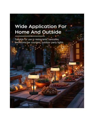 Lámpara de Mesa LED Inalámbrica Qimh 5000mAh Control Táctil