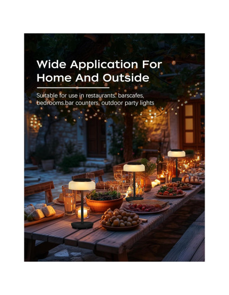 Lámpara de Mesa LED Inalámbrica Qimh 5000mAh Control Táctil