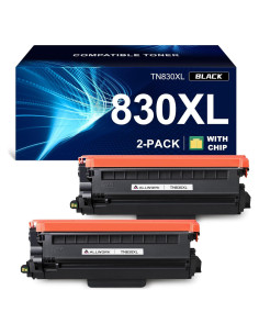 Cartucho de Tóner TN830XL Compatible Brother - 2 Negro Alto Rendimiento