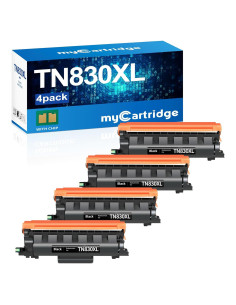 Cartucho de Tóner Negro TN830XL 4-Pack myCartridge Compatible