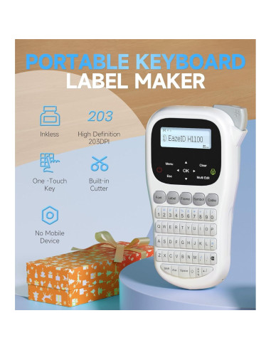 Etiquetadora EazeID H1100 Portátil 12mm Pantalla Retroiluminada
